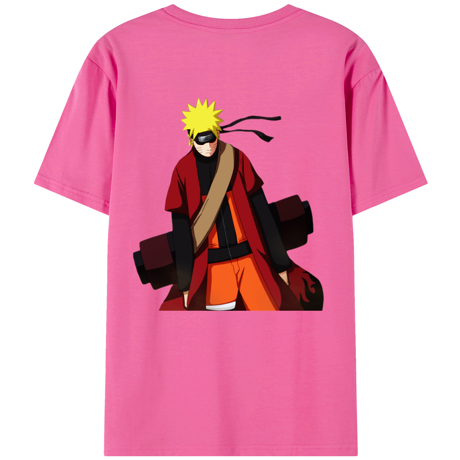 （画像用） NARUTO -ナルト- うずまき ナルト Uzumaki Naruto レディース半袖Tシャツ(バックプリント)